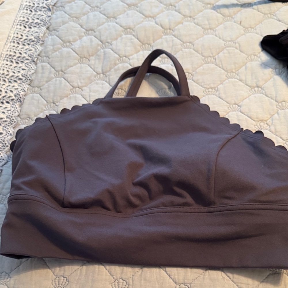 Purple sports bra